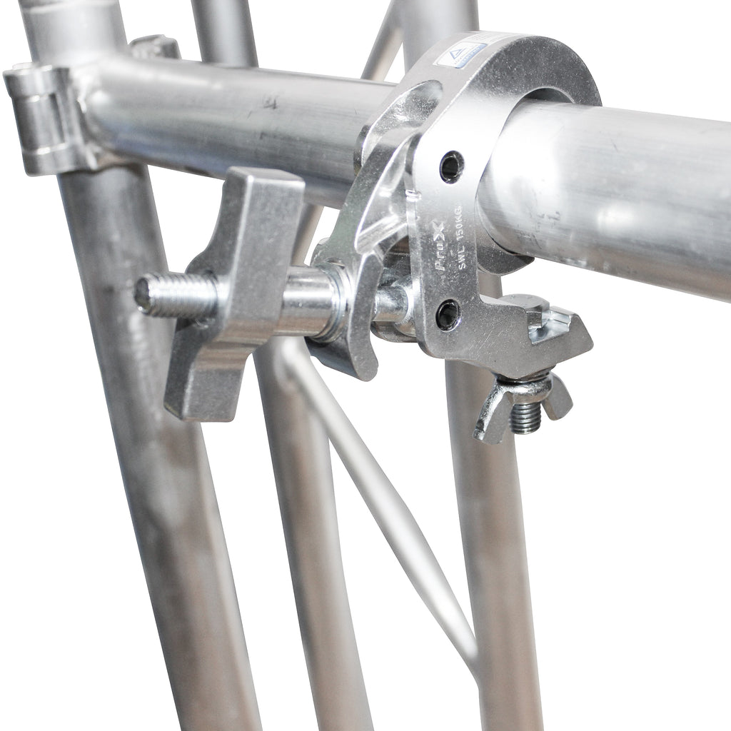 Aluminum Self-Locking M10 Clamp with Big Wing Knob for 2" Truss Tube Capacity 330 lbs.