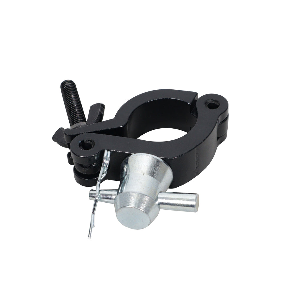 Aluminum Side Entry M10 Clamp with Reversed Elbow Half Conical for 2" Truss Tube Capacity 661 lbs Black Finish