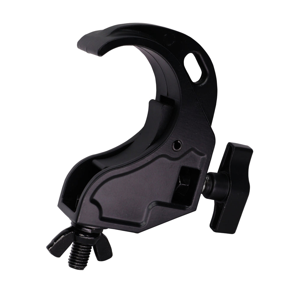 24PCS Aluminum Hook Style M10 Clamp with Big Wing Knob for 2" Truss Tube Capacity 45 Lbs. Black Finish