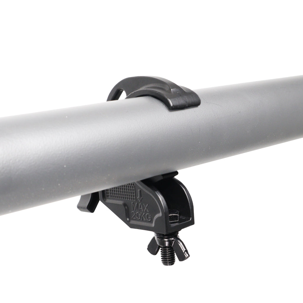 Aluminum Hook Style M10 Clamp with Big Wing Knob for 2" Truss Tube Capacity 45 Lbs. Black Finish