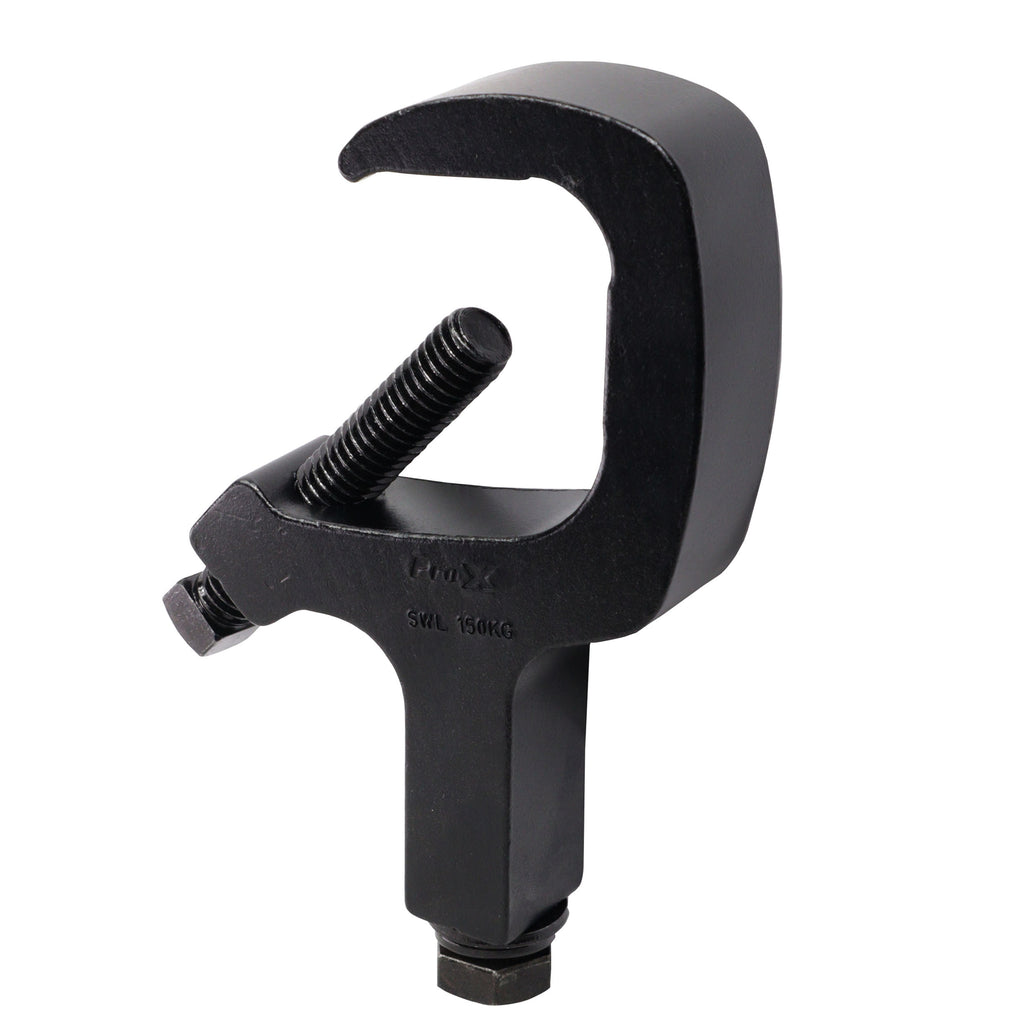 Aluminum C-Clamp for 1.5 to 2" Truss Tube Capacity 330 lbs. Black Finish