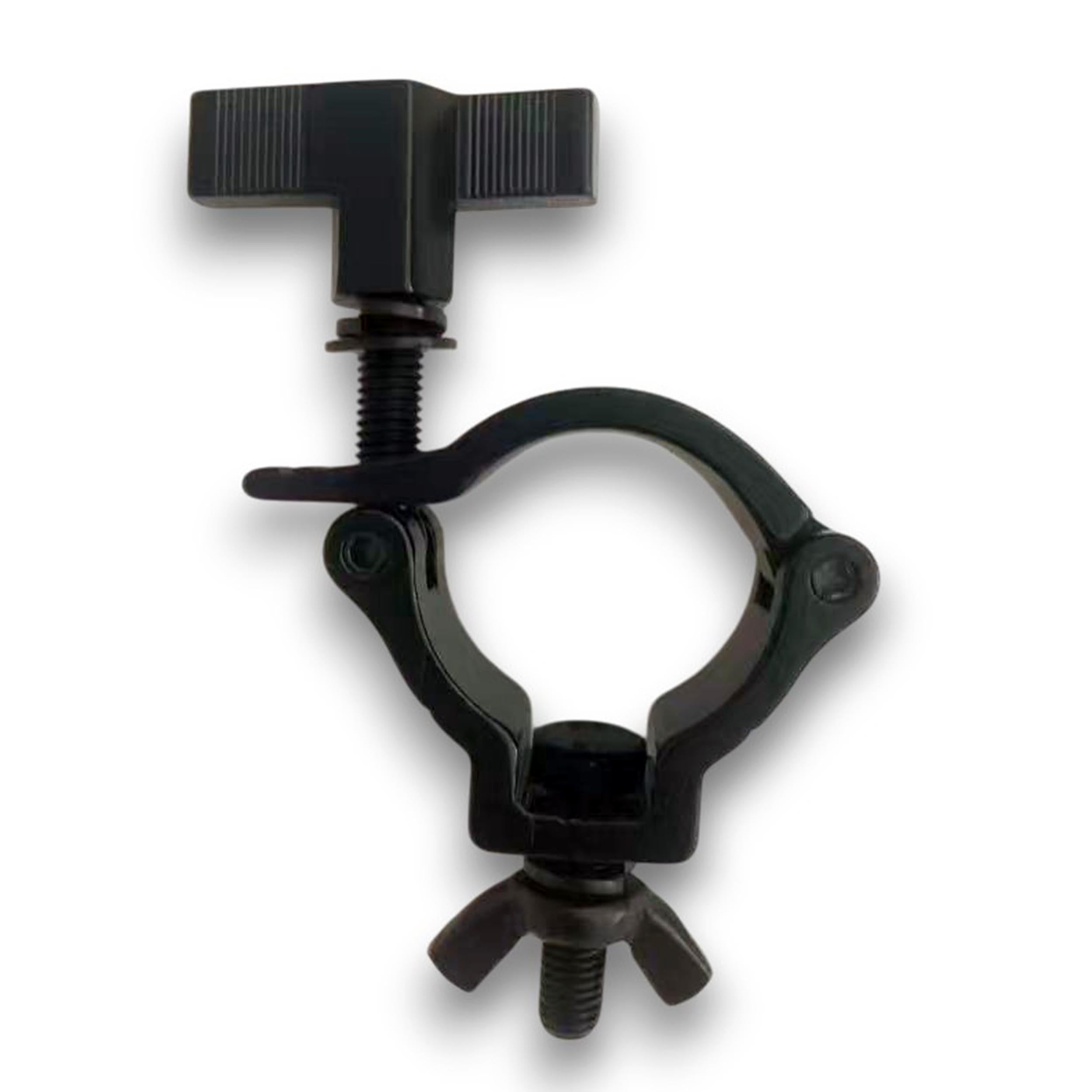 12PCS Aluminum Black Mini Clamp Stage Truss Lighting with Big Knob fits 1-3/8" - 1-1/2" (35-40mm) Tube SWL 165LBS M8 Bolt