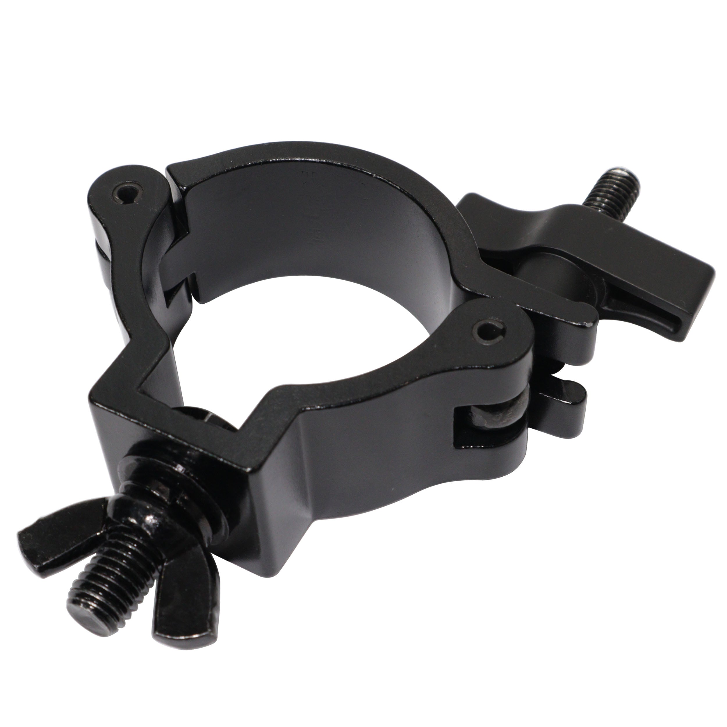 12PCS Aluminum Slim M10 O-Clamp with Big Wing Knob for 2" Truss Tube Capacity 165 lbs. Black Finish