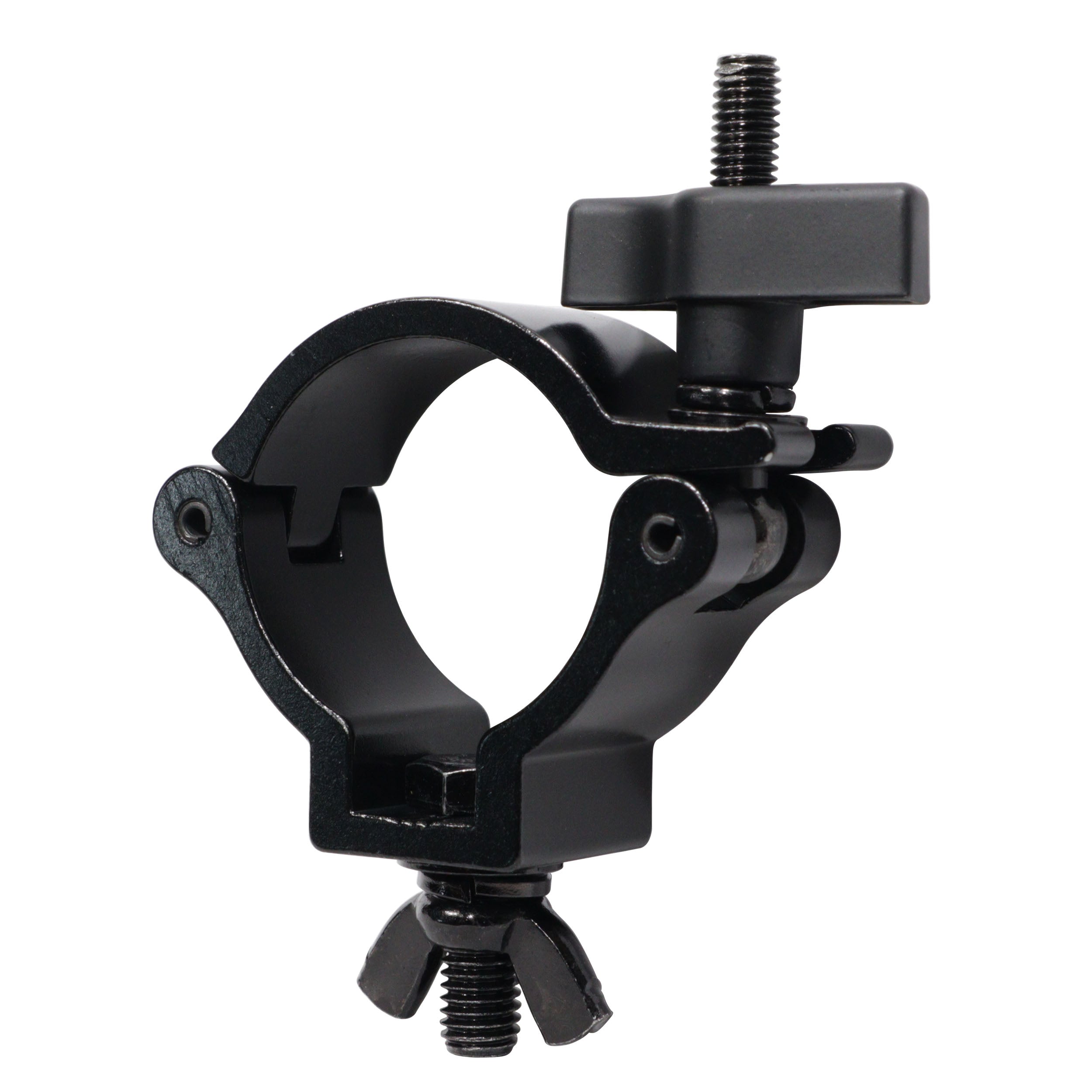 24PCS Aluminum Slim M10 O-Clamp with Big Wing Knob for 2" Truss Tube Capacity 165 lbs. Black Finish