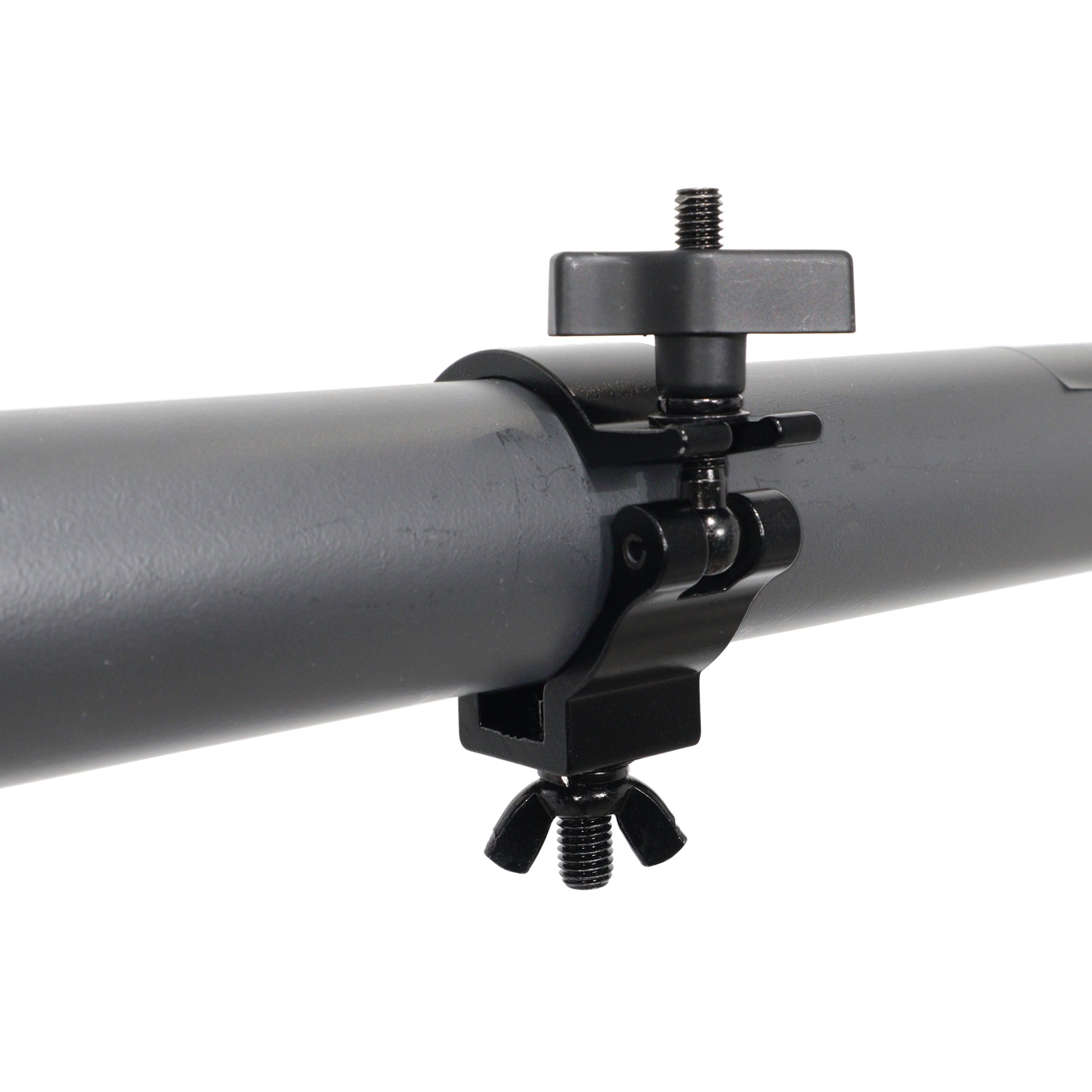 Aluminum Slim M10 O-Clamp with Big Wing Knob for 2" Truss Tube Capacity 165 lbs. Black Finish