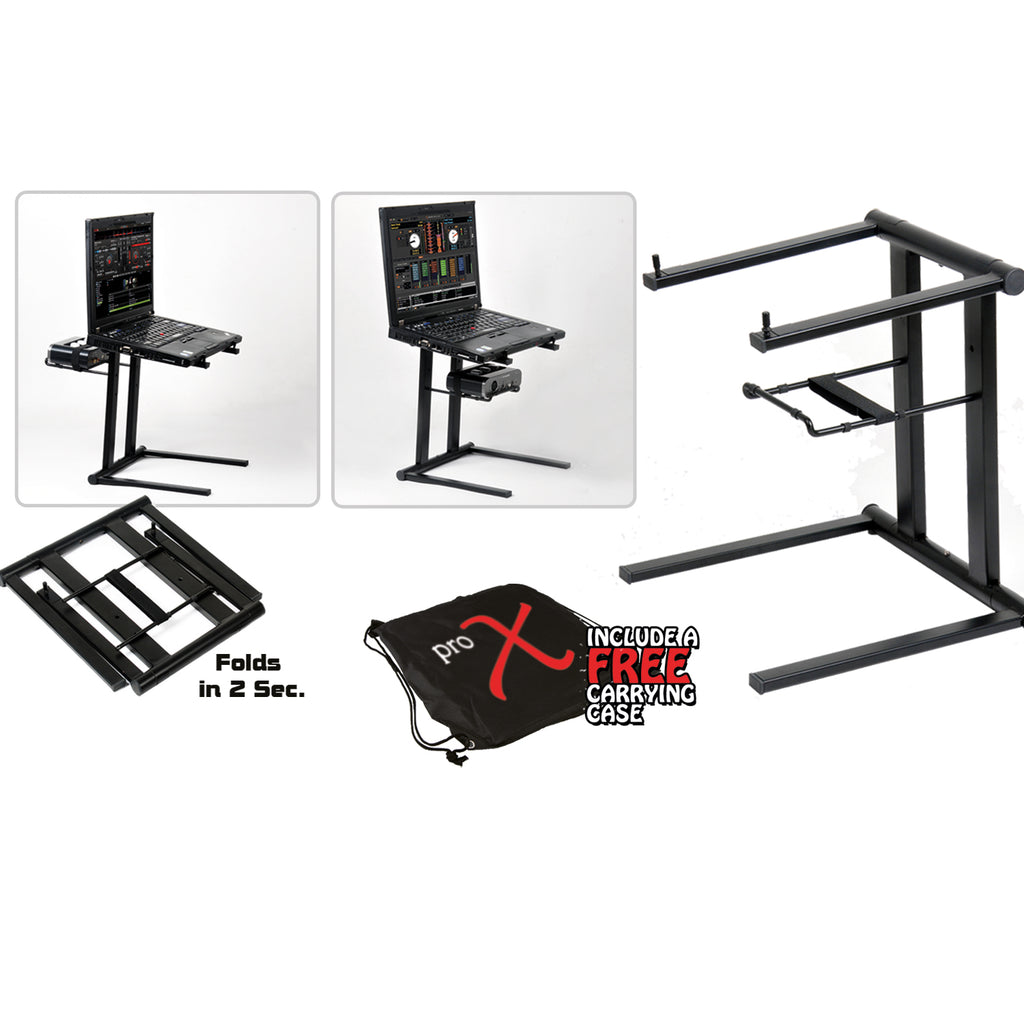 Foldable Portable Laptop Stand W/Adjustable Shelf BLACK