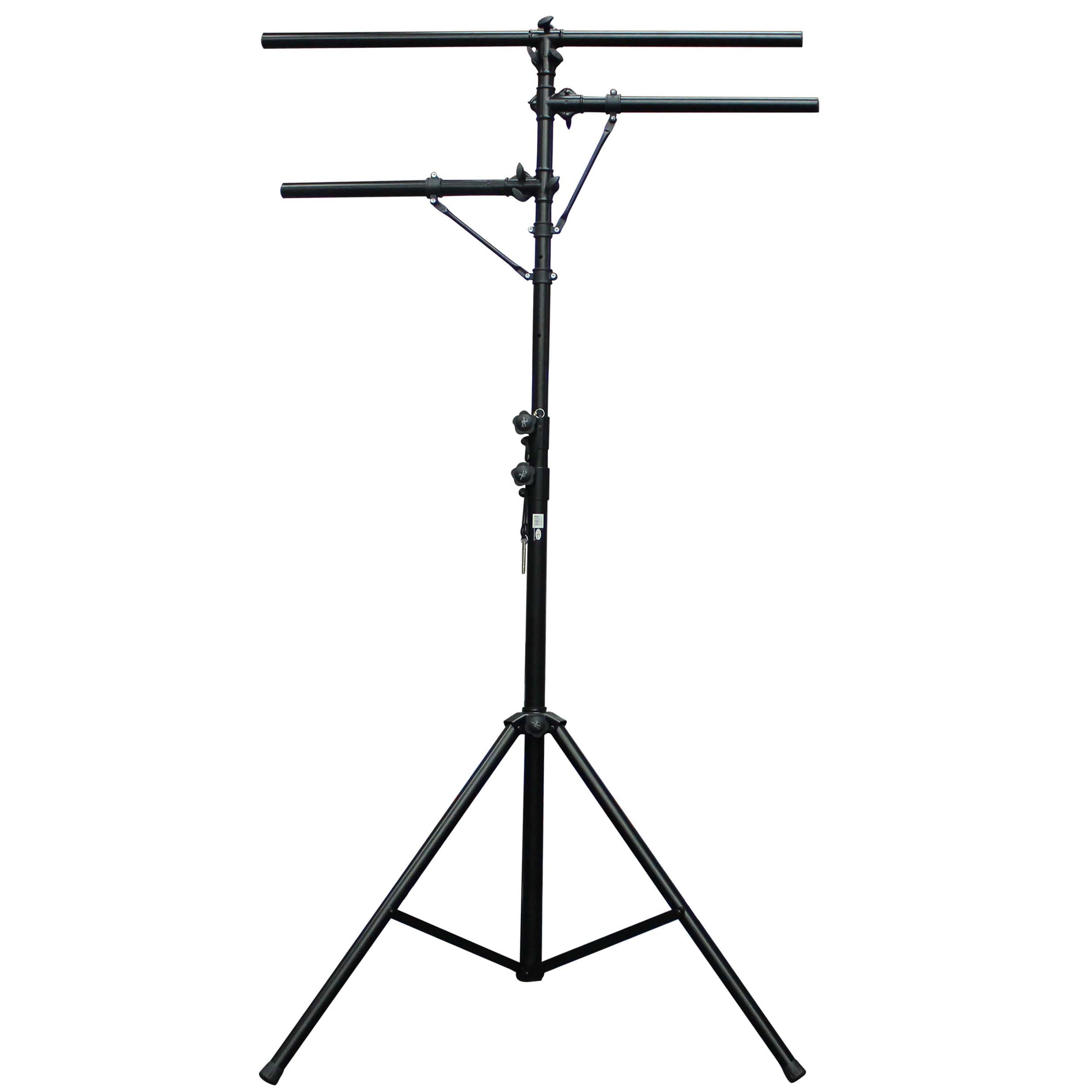 Height Adjustable DJ Lighting Stand with (2) Side Bars – adjusts up to 12 Ft Height