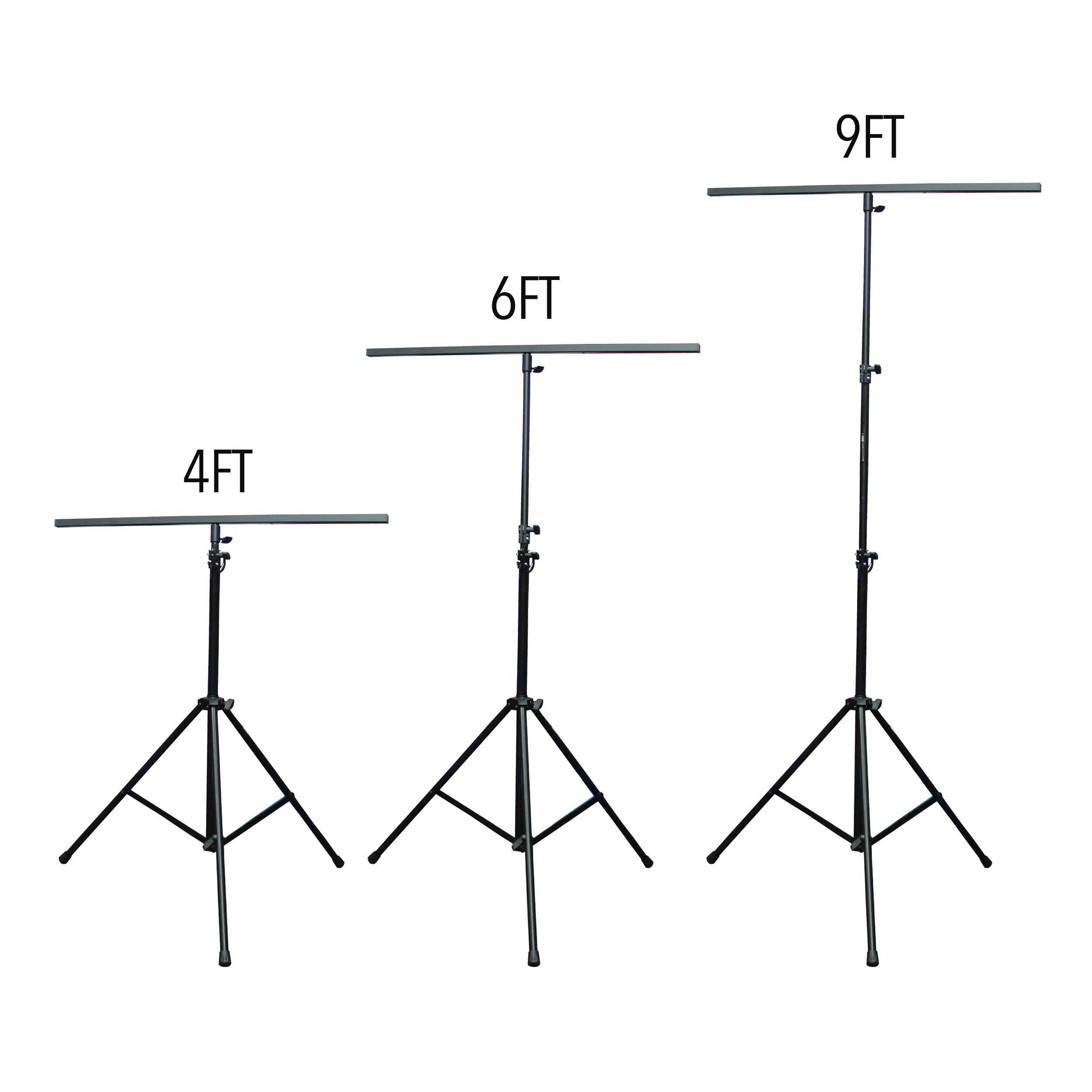Set of (2) 9 Ft. Lighting Stand Package with T-Bars and Carrying Bag