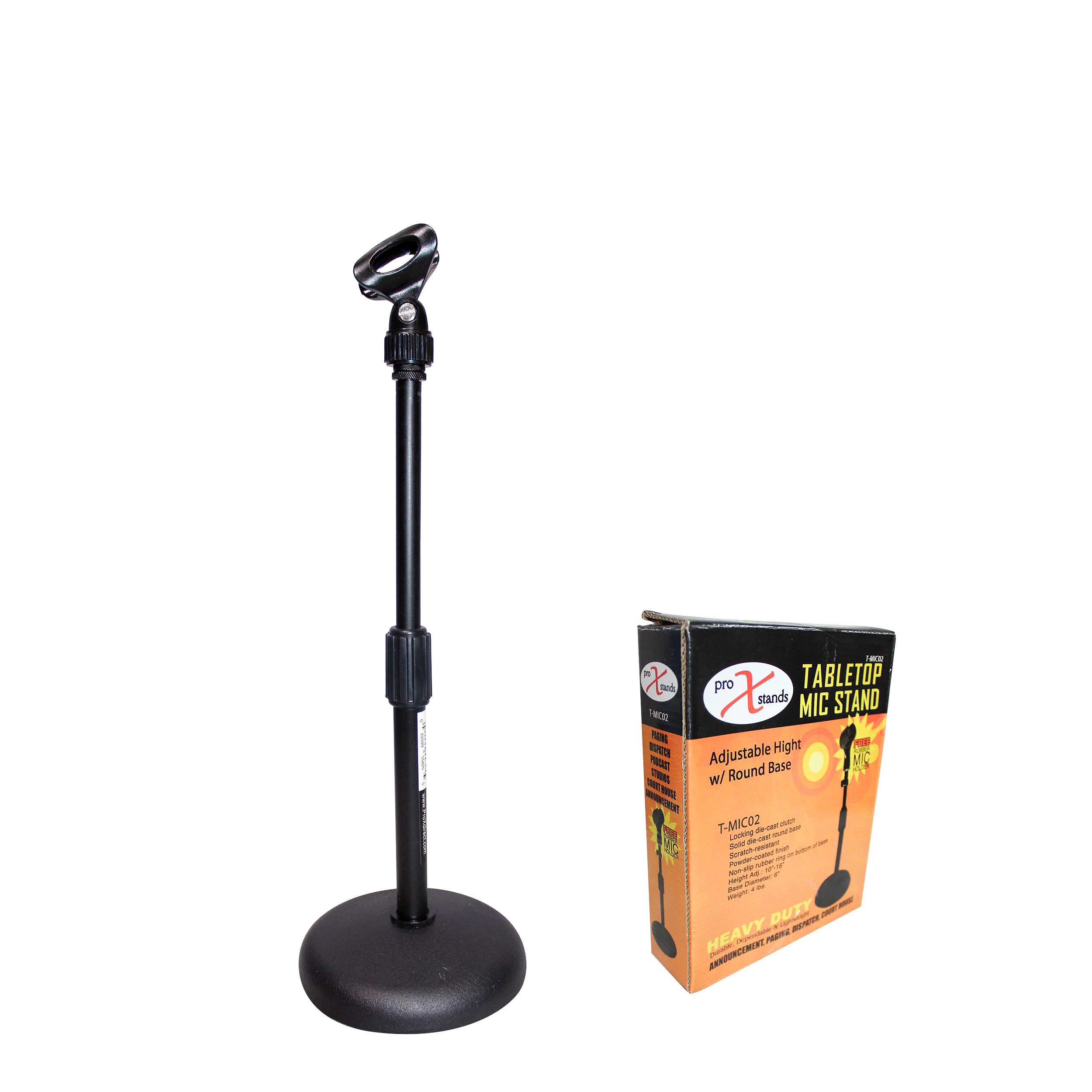 Desktop Microphone Stand  with 6" Round Base