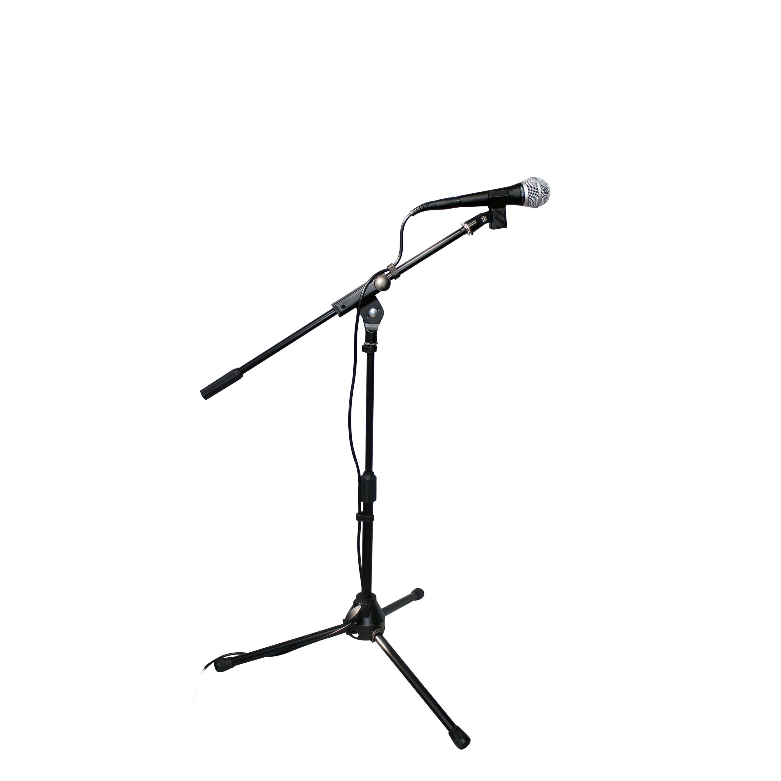Short Tripod Microphone Stand W/Boom