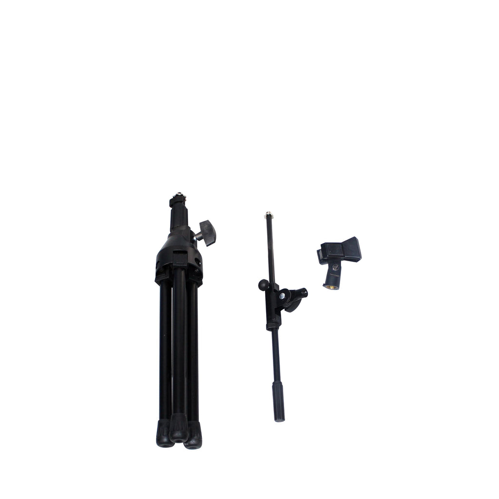 Short Tripod Microphone Stand W/Boom
