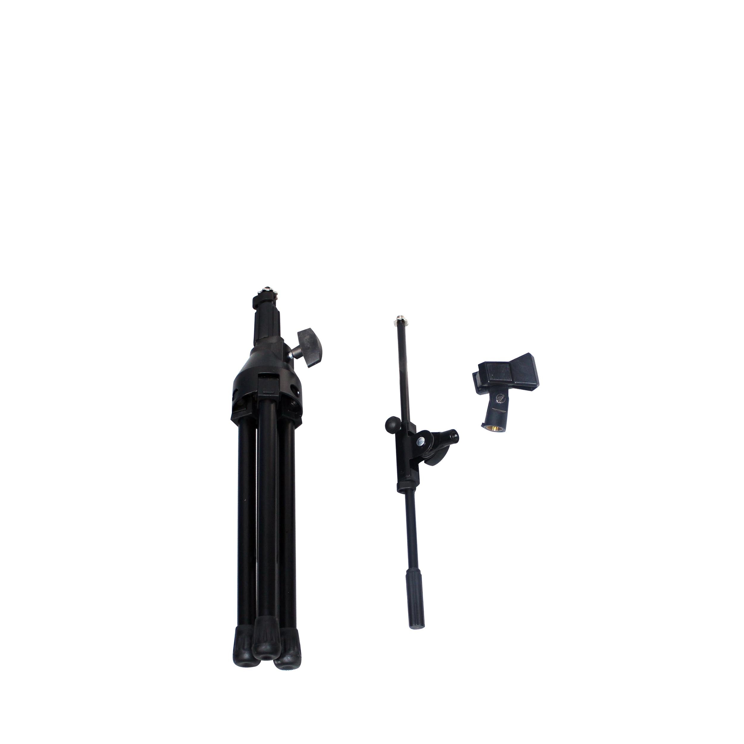 Short Tripod Microphone Stand W/Boom