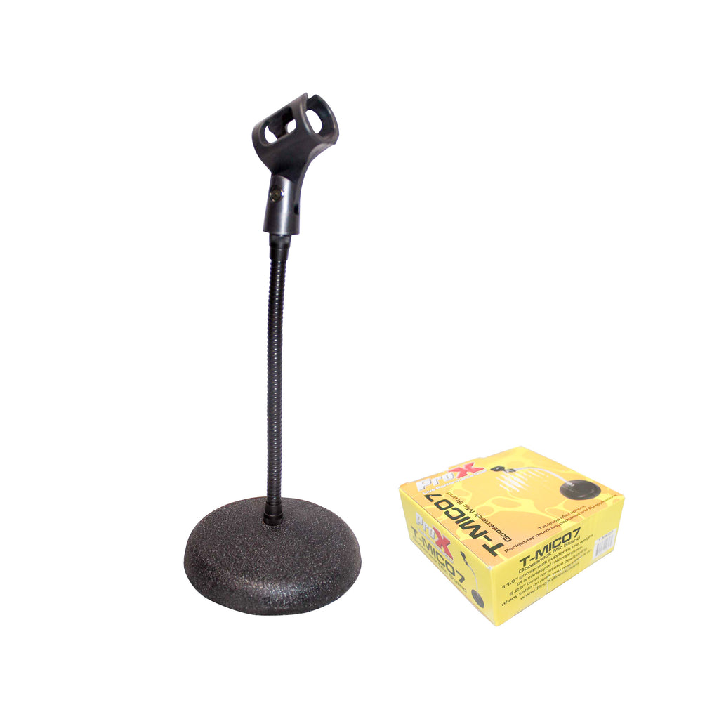 Gooseneck Desktop Microphone Stand With 6" Round Base