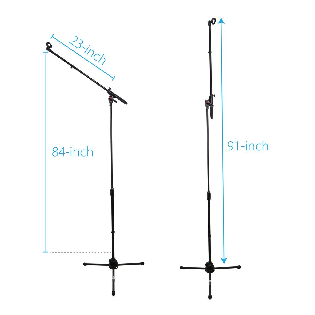 6PCS 6 Ft Pro Tripod Microphone Concert Musician DJ Stand With Boom and  Mic Clip