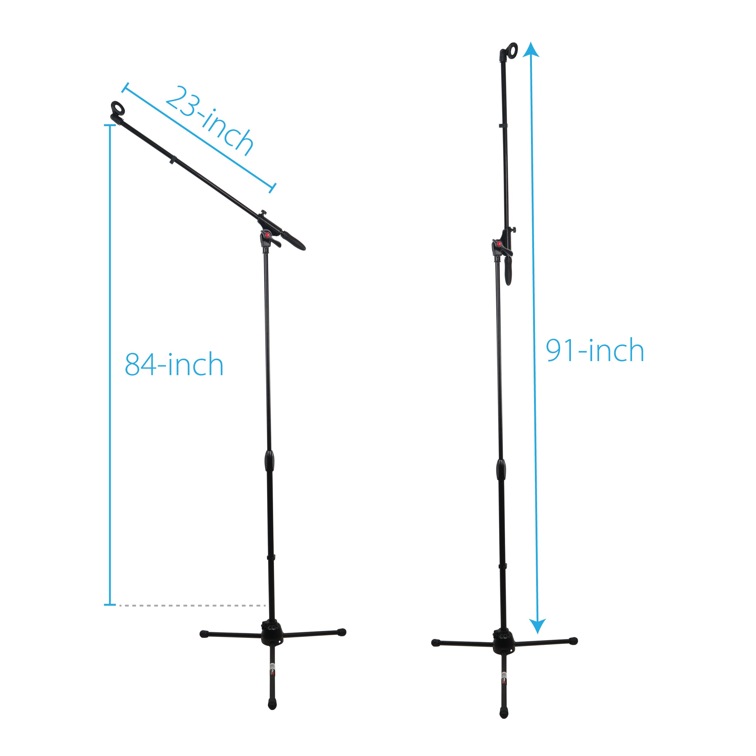 6 Ft Pro Tripod Microphone Concert Musician DJ Stand With Boom and  Mic Clip