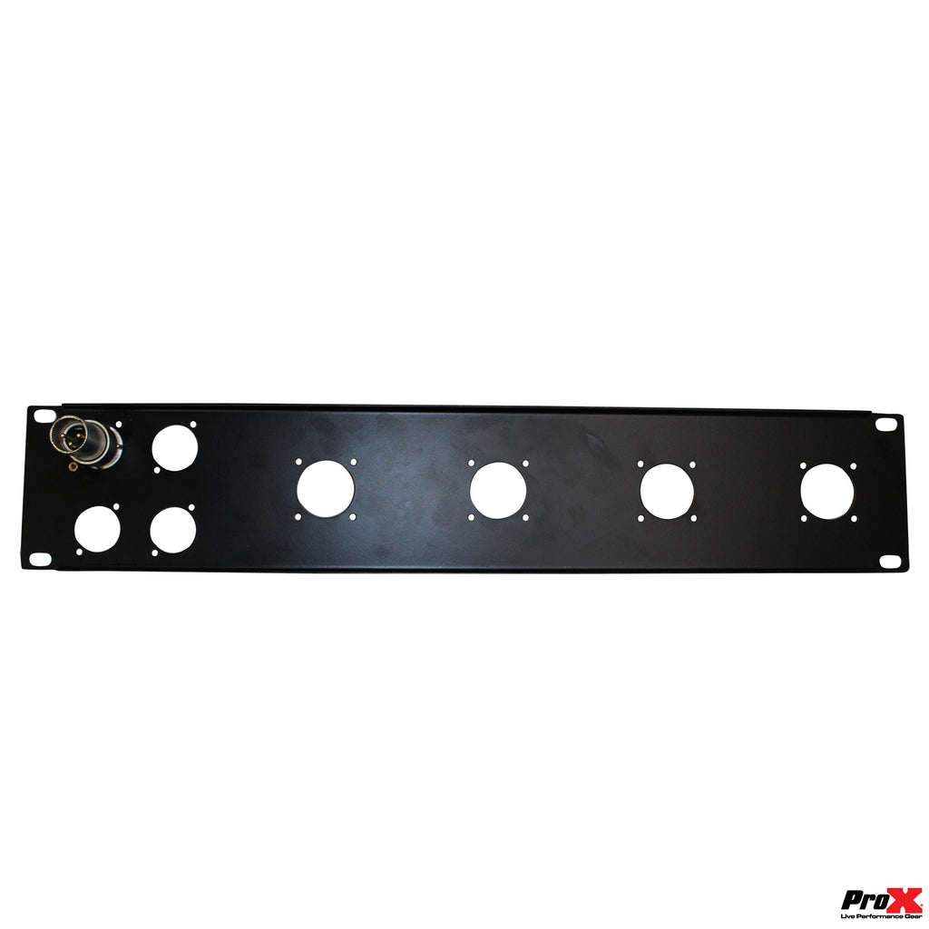 2U-4 XLR D +4 NL4 or NAC3 Unloaded Rack Panel