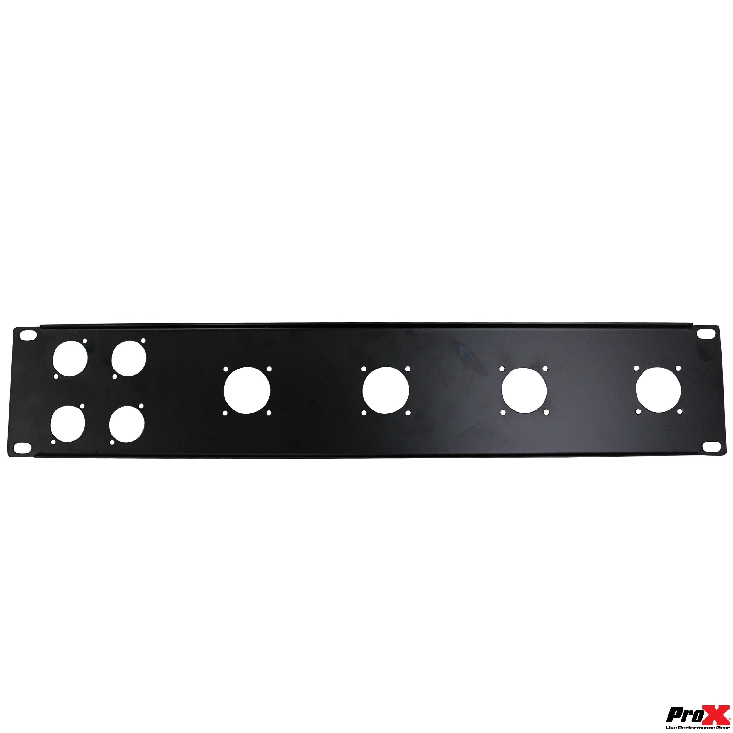 2U-4 XLR D +4 NL4 or NAC3 Unloaded Rack Panel