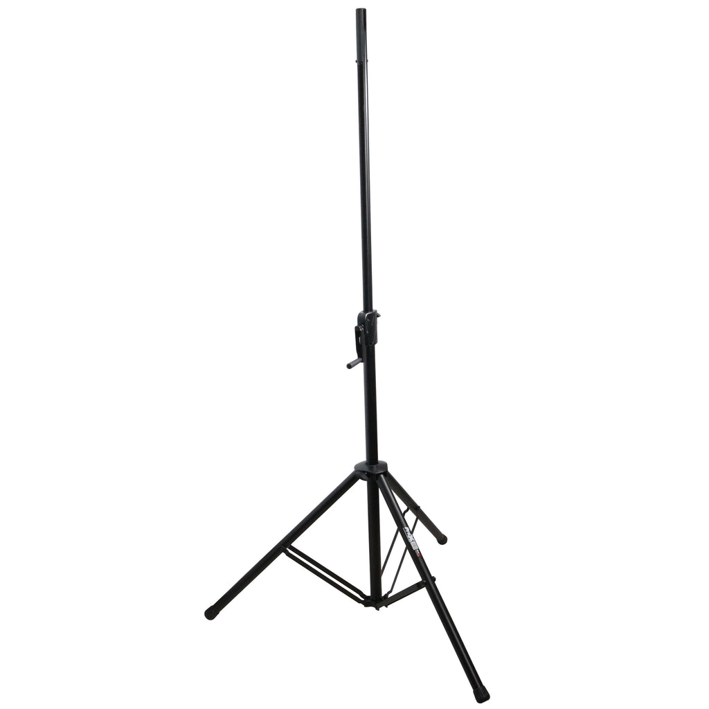 6' Ft Twin Pack Professional Telescoping Crank Speaker Stand Set with Carrying Bag Black Finish