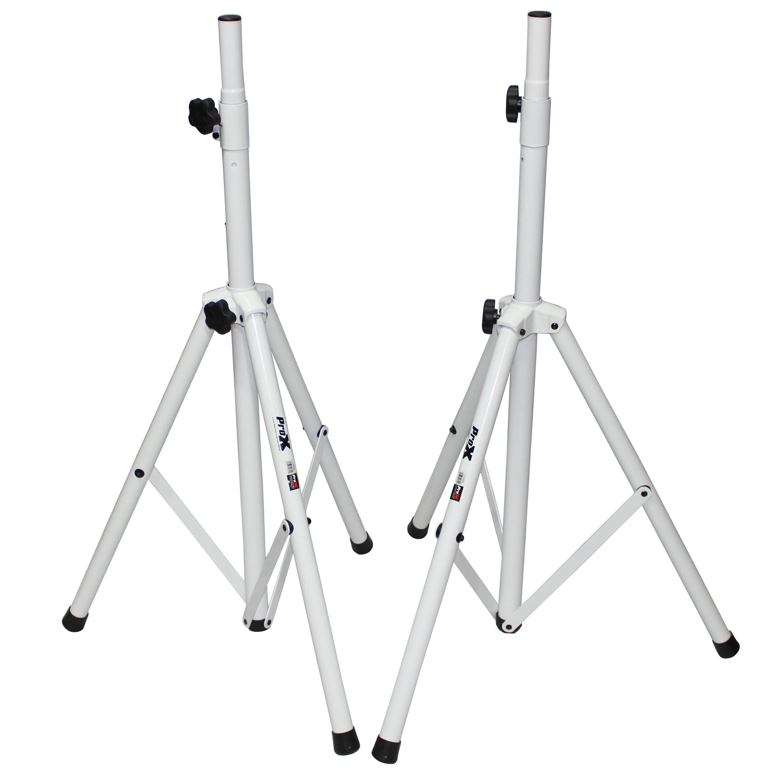 2PCS White Heavy-Duty All Metal Speaker Tripod Stand Set of 2, 4-7 ft. (44"-84") Cloud Series