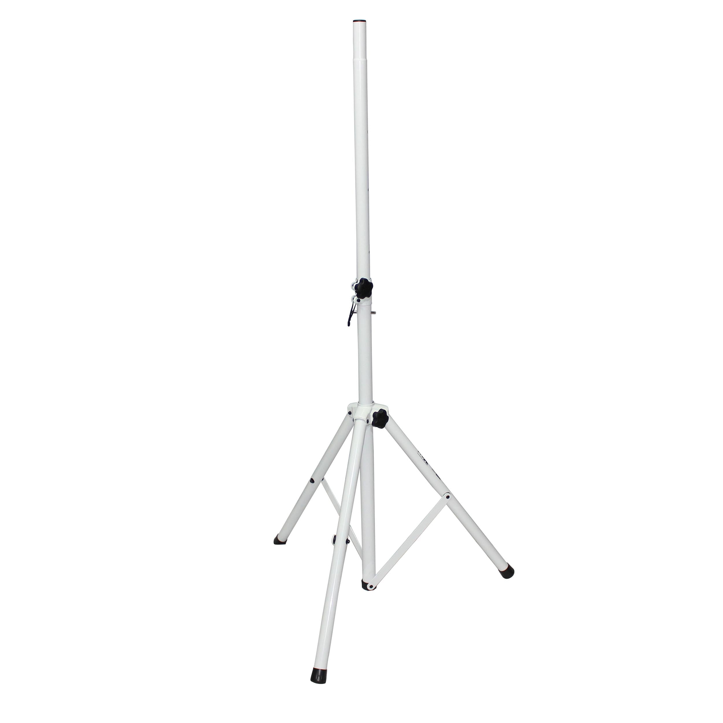 White Heavy-Duty All Metal Speaker Tripod Stand Set of 2, 4-7 ft. (44"-84") Cloud Series