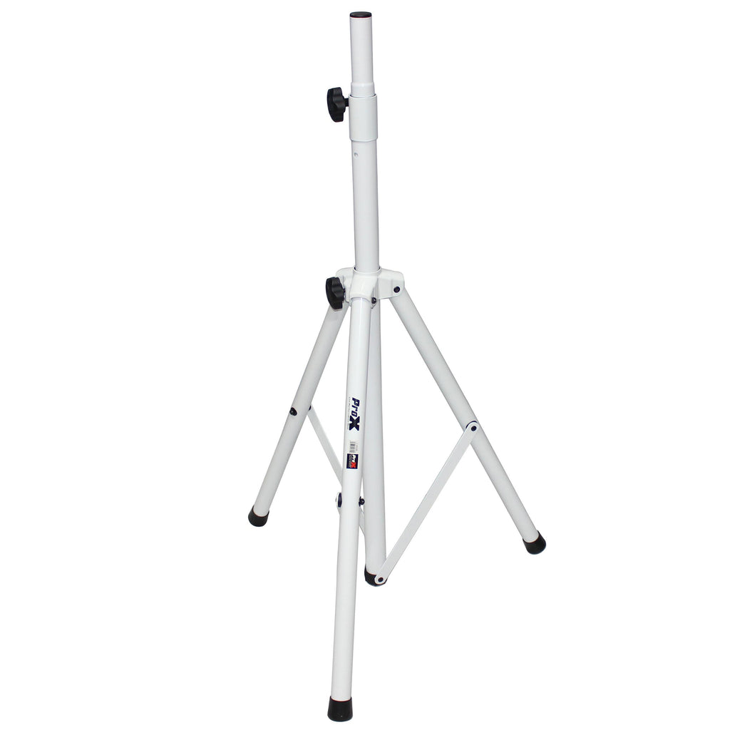 2PCS White Heavy-Duty All Metal Speaker Tripod Stand Set of 2, 4-7 ft. (44"-84") Cloud Series