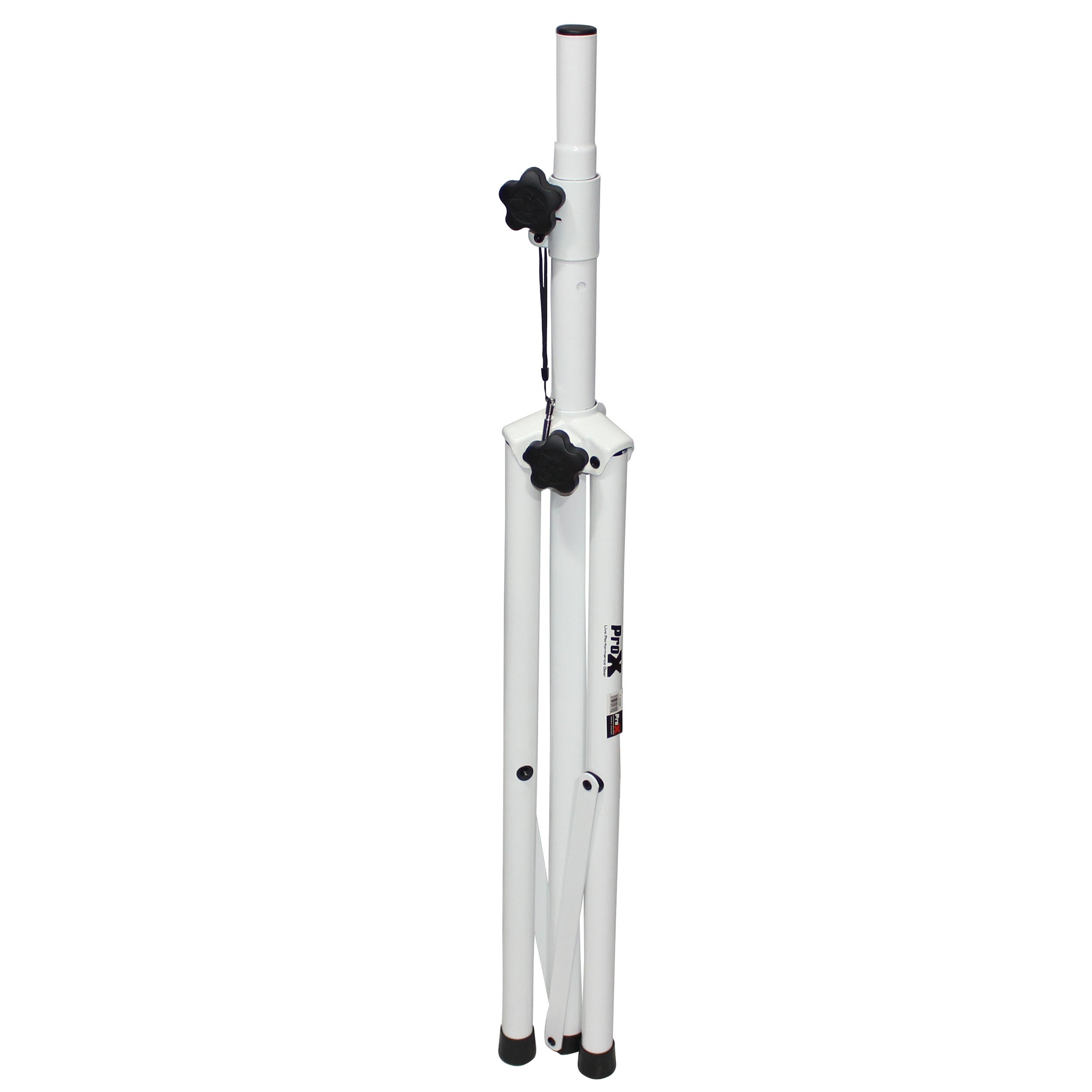 2PCS White Heavy-Duty All Metal Speaker Tripod Stand Set of 2, 4-7 ft. (44"-84") Cloud Series