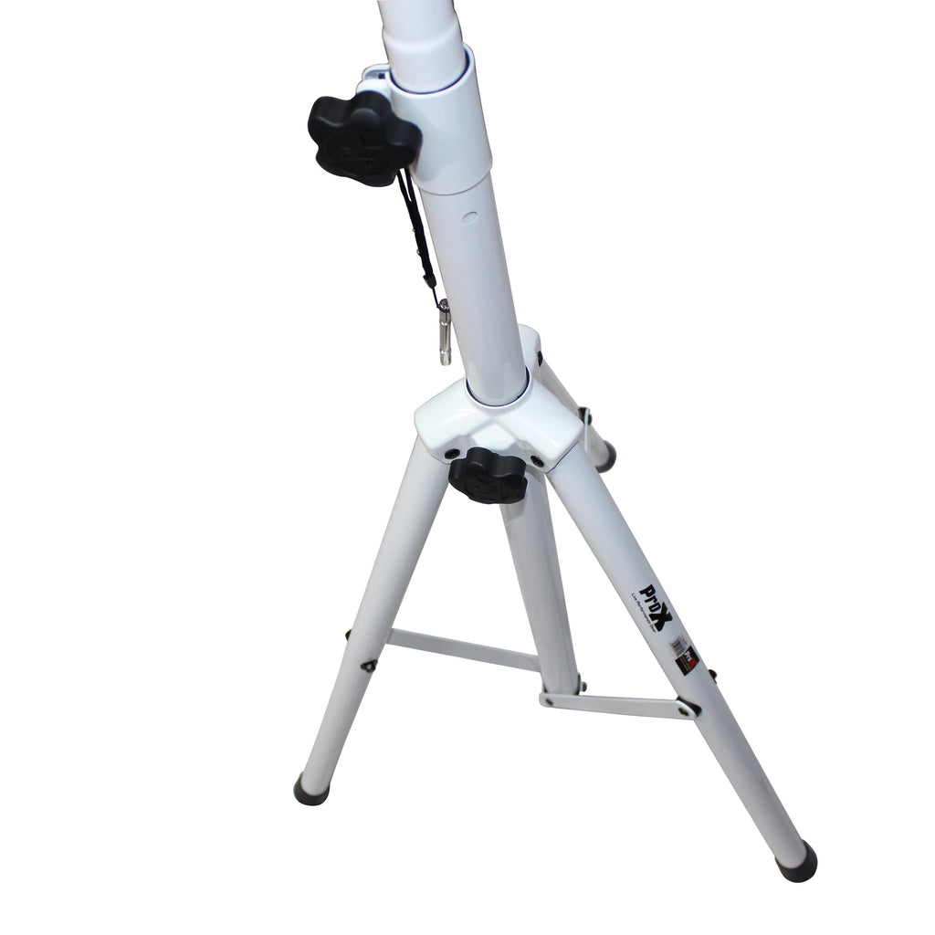 2PCS White Heavy-Duty All Metal Speaker Tripod Stand Set of 2, 4-7 ft. (44"-84") Cloud Series