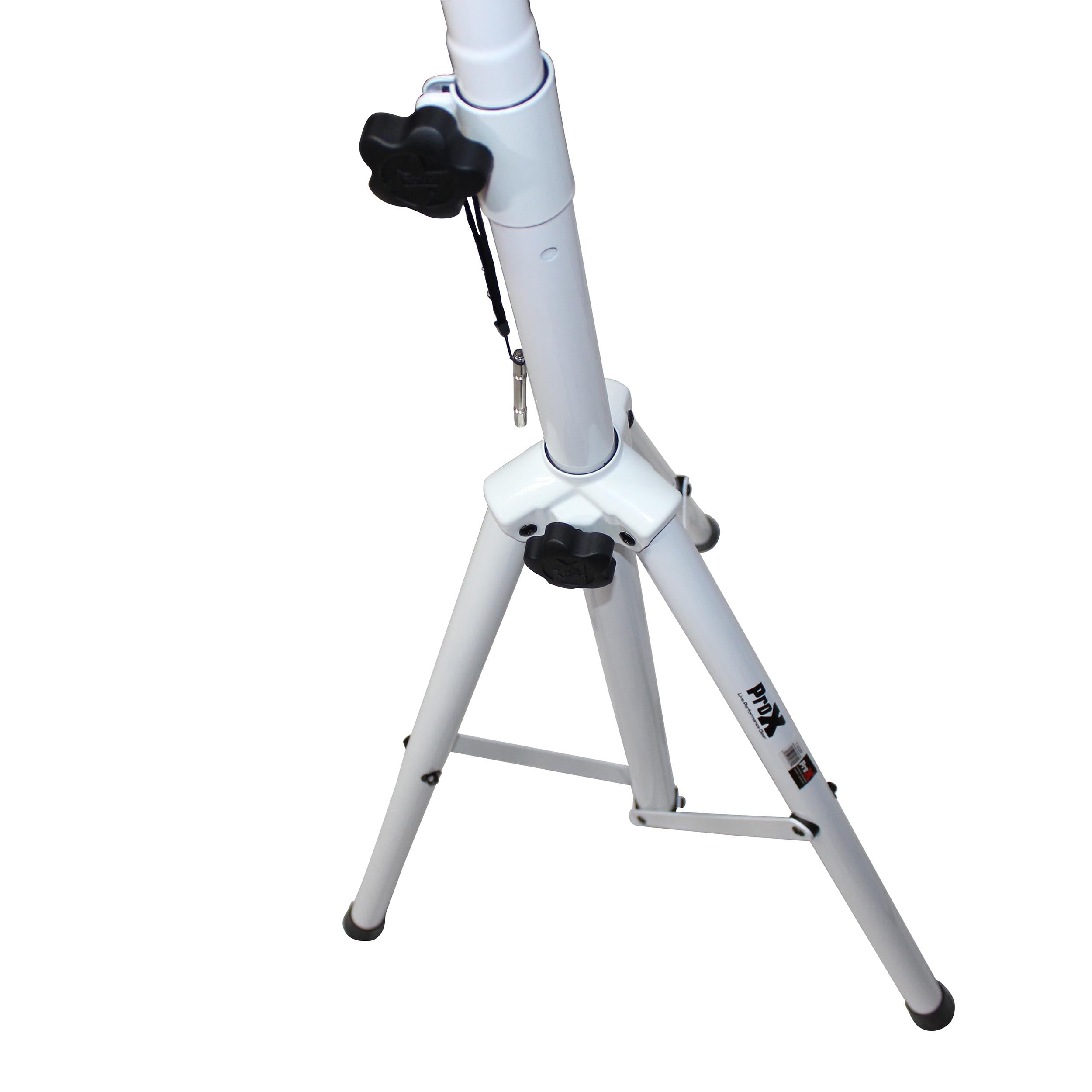 2PCS White Heavy-Duty All Metal Speaker Tripod Stand Set of 2, 4-7 ft. (44"-84") Cloud Series