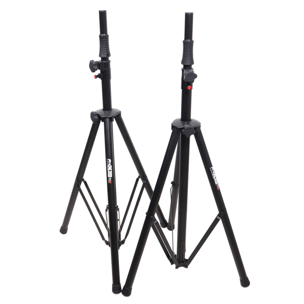 Set of 2 Pro Air-Powered tripod Speaker stand in Black w/ Carry Bag