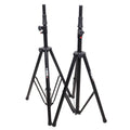 Set of 2 Pro Air-Powered tripod Speaker stand in Black w/ Carry Bag