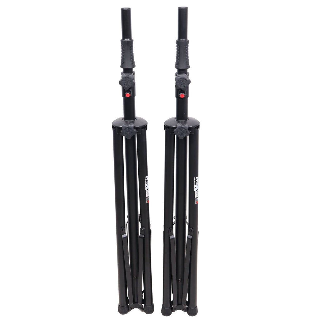 Set of 2 Pro Air-Powered tripod Speaker stand in Black w/ Carry Bag