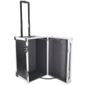 Rolling Utility Case W/ Retractable Handle and Low-Profile Recessed Wheels 17x24.5x15" Exterior For Cabales/100 LP Vinyl Records