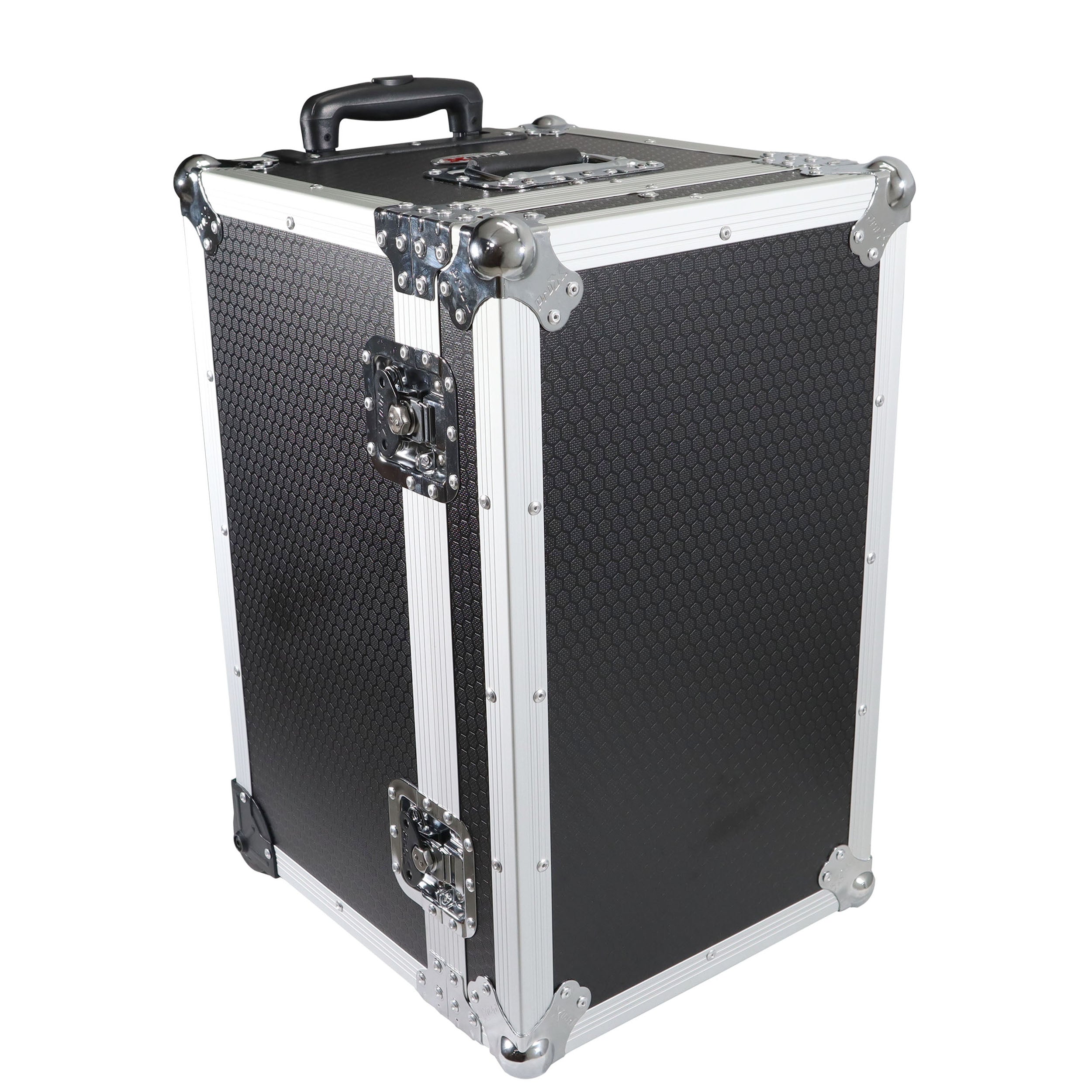 Rolling Utility Case W/ Retractable Handle and Low-Profile Recessed Wheels 17x24.5x15" Exterior For Cabales/100 LP Vinyl Records