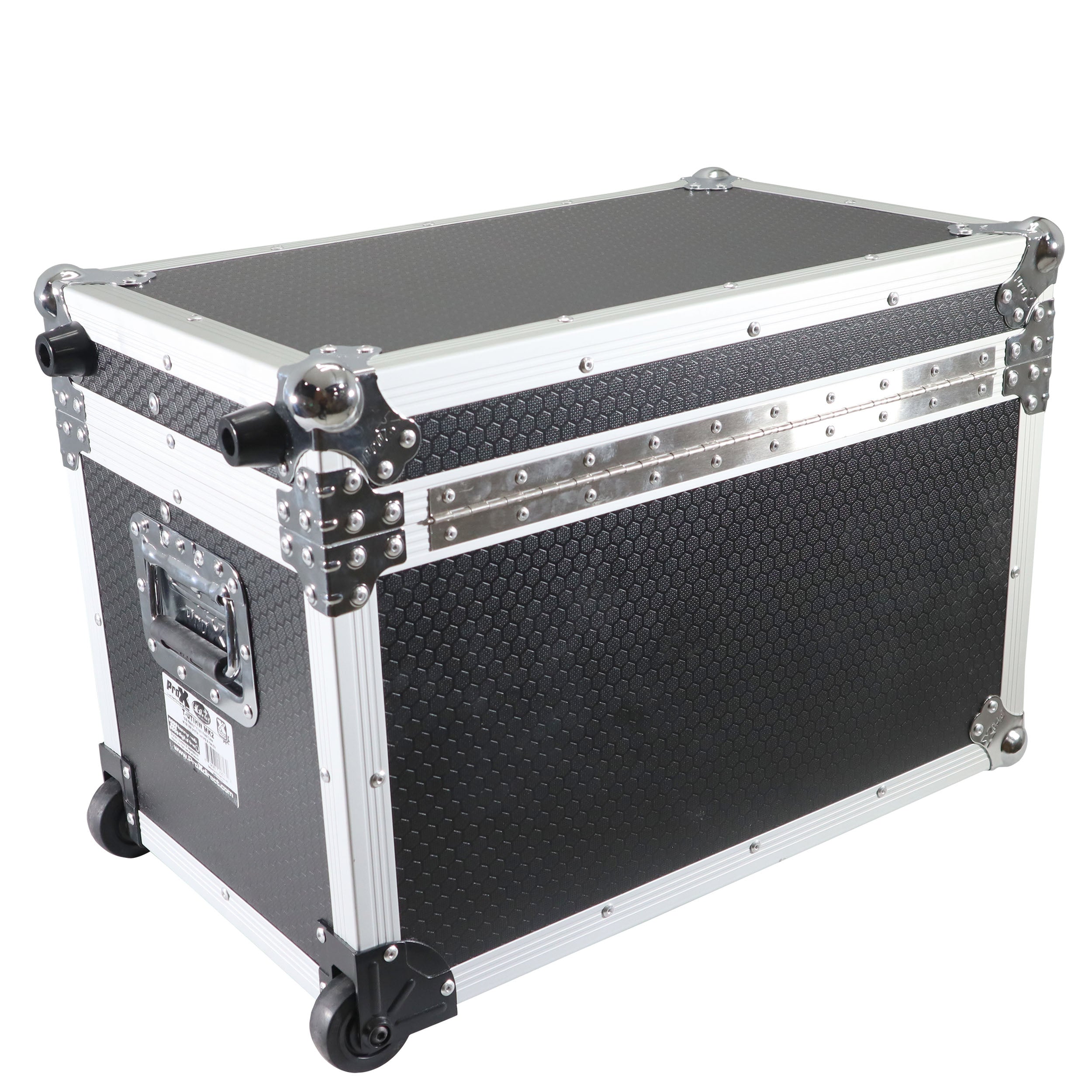 Rolling Utility Case W/ Retractable Handle and Low-Profile Recessed Wheels 17x24.5x15" Exterior For Cabales/100 LP Vinyl Records