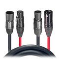 6' FT Dual Powerkon to XLR Dual Audio Combo Link Jumper Cable