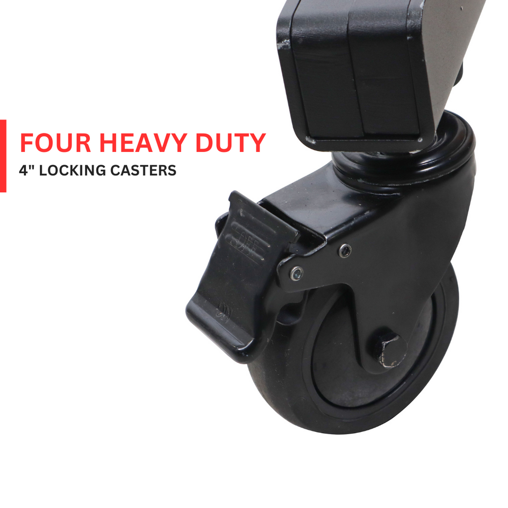 7FT Lighting Fixture Moving Head U-Grid Module with 4 Adjustable Bars and Casters or Rubber Feet or Down Rigging