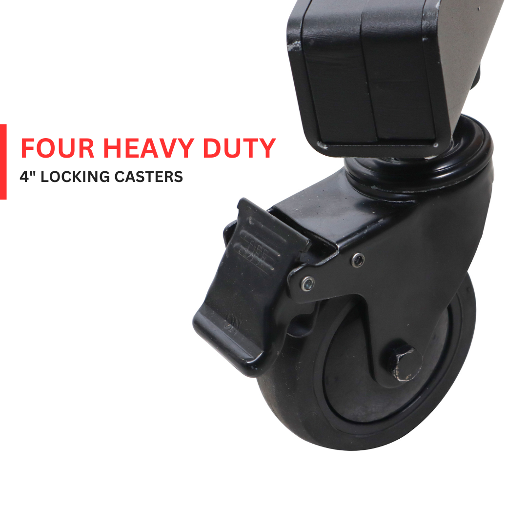 7FT Lighting Fixture Moving Head U-Grid Module with 4 Adjustable Bars and Casters or Rubber Feet or Down Rigging