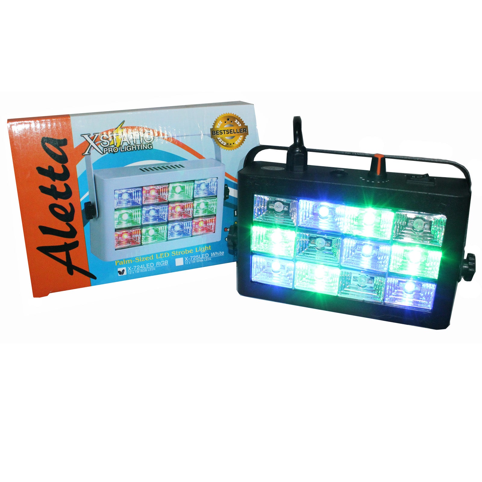 Palm Sized Aletta LED Strobe Light RGB