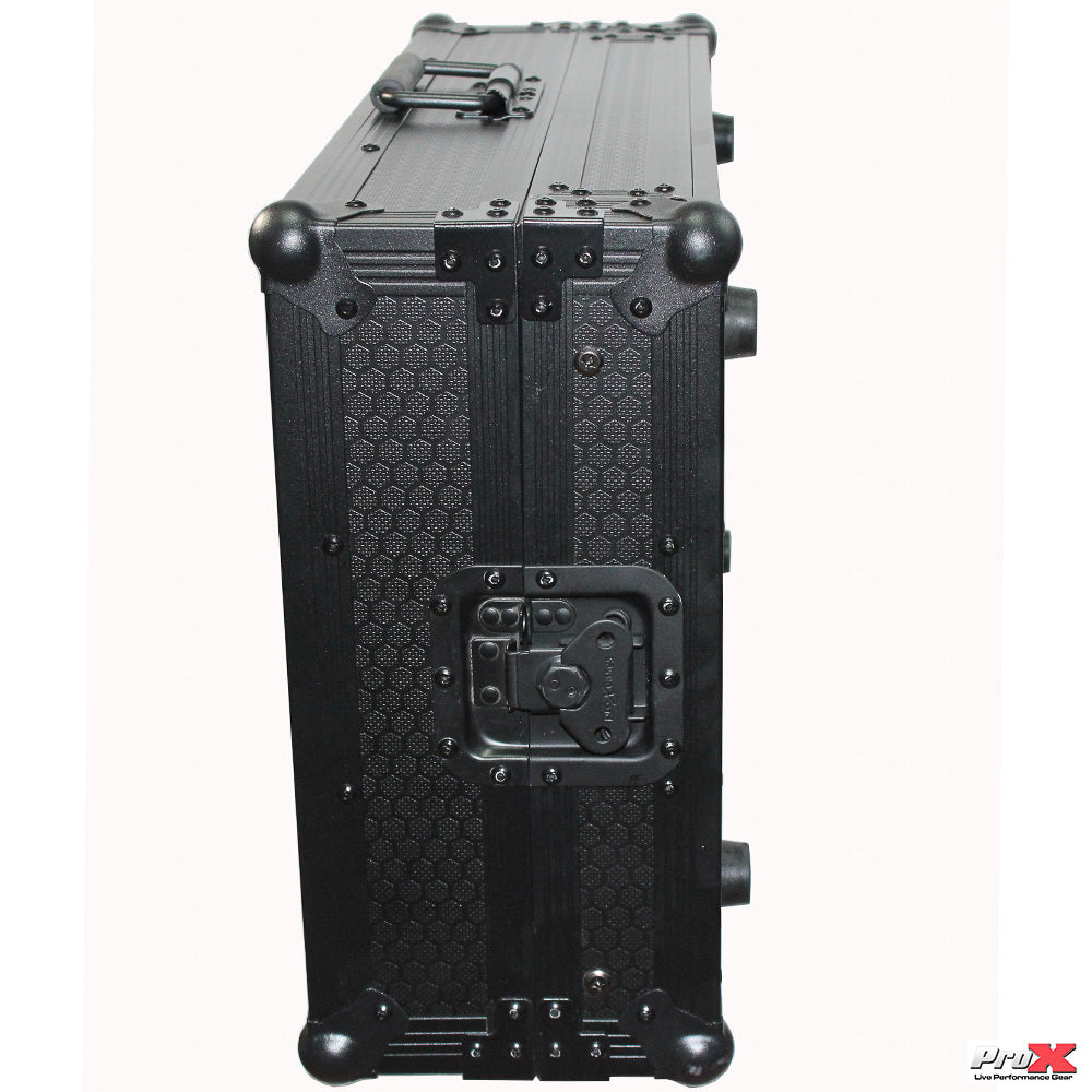 Flight Case for Numark MixTrack 3 Pro 3 and Platinum Digital Controller W-Laptop Shelf | Black on Black