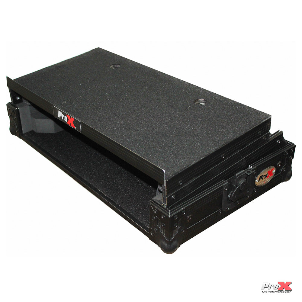 Flight Case for Numark MixTrack 3 Pro 3 and Platinum Digital Controller W-Laptop Shelf | Black on Black