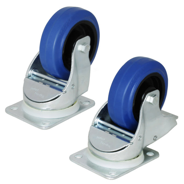 Penn-Elcom Automatic Braked Swivel 4" Caster – Flip Ready™ Hydraulic Case Replacement Blue