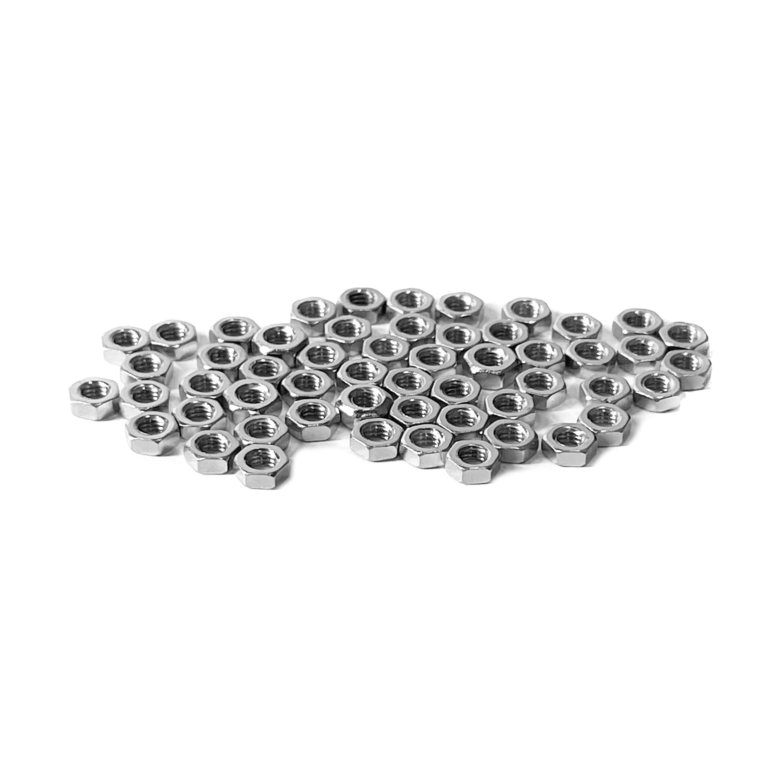 50 Pack of Screws and Nuts for D Series Panel Rack Connectors (M2.5 -0.45 x 8mm) Phillips