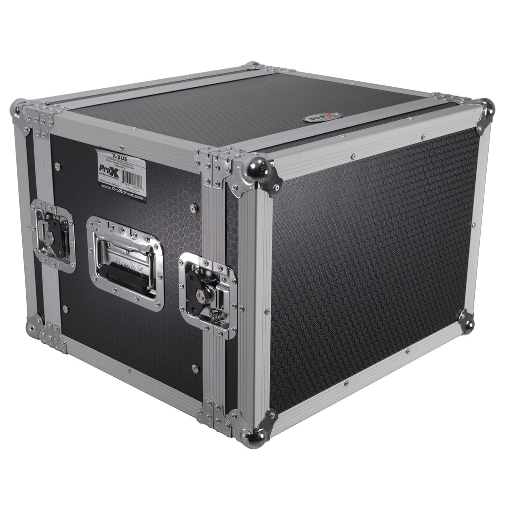 8U Deluxe Effects Rack Case 14 In Deep Rail to Rail