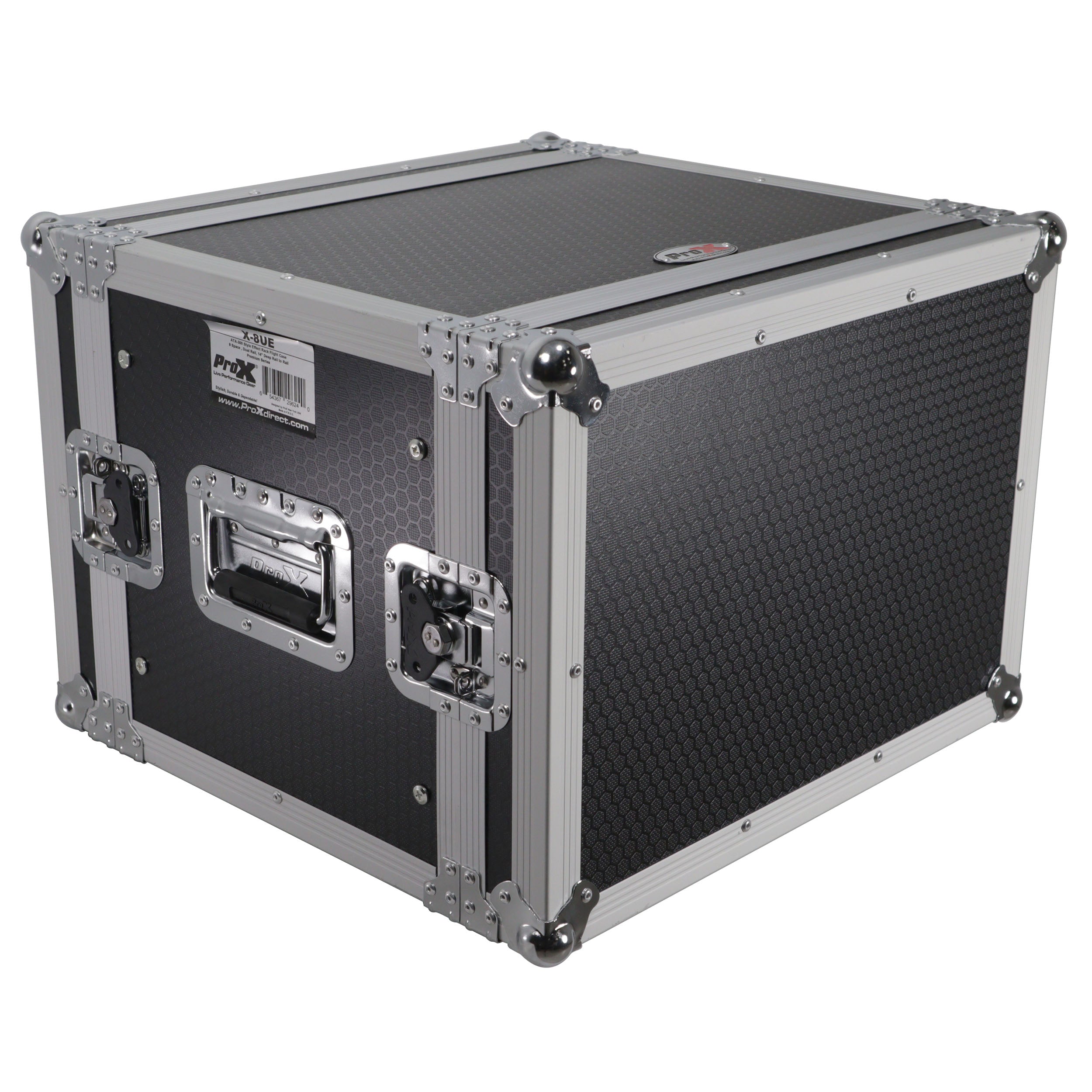 8U Deluxe Effects Rack Case 14 In Deep Rail to Rail