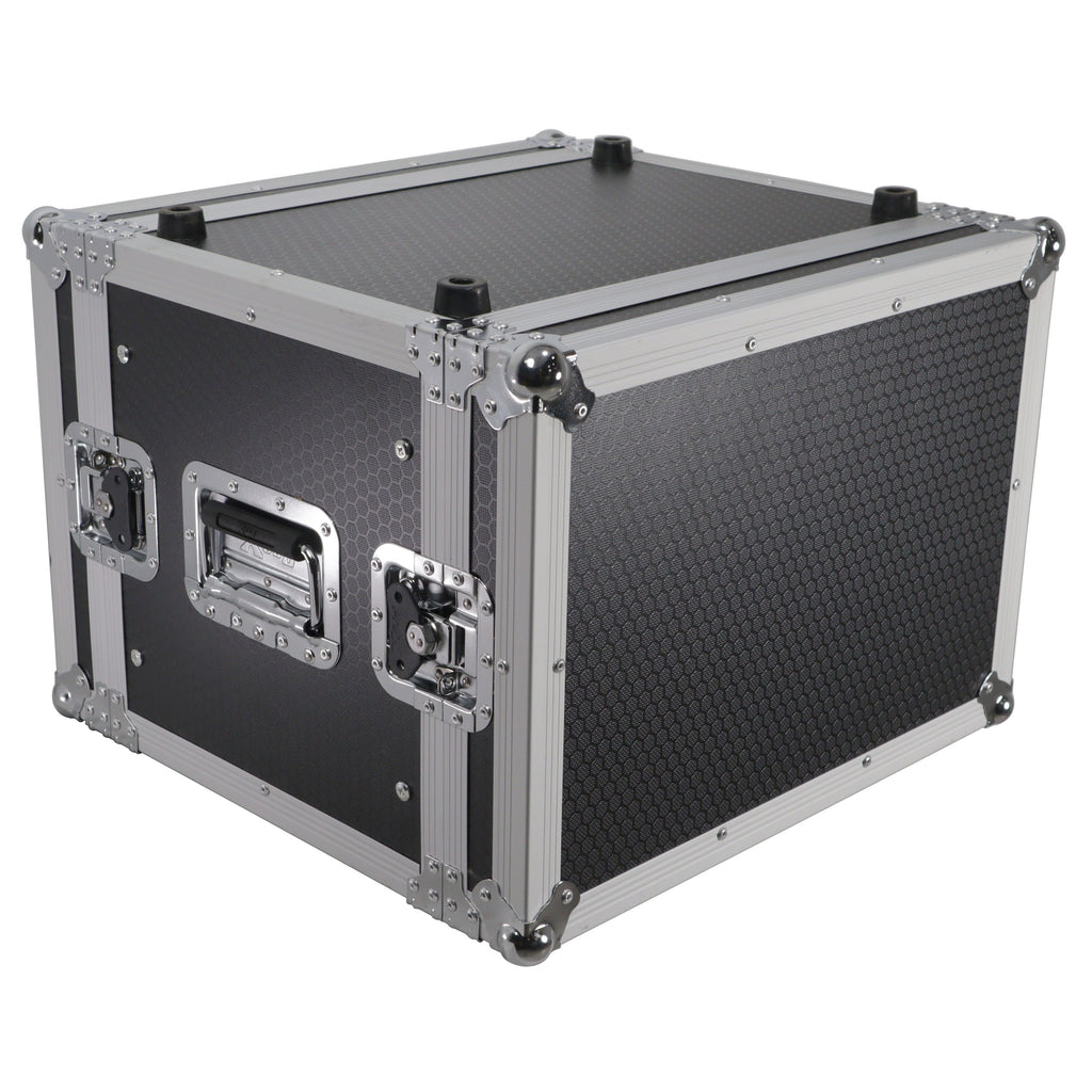 8U Deluxe Effects Rack Case 14 In Deep Rail to Rail