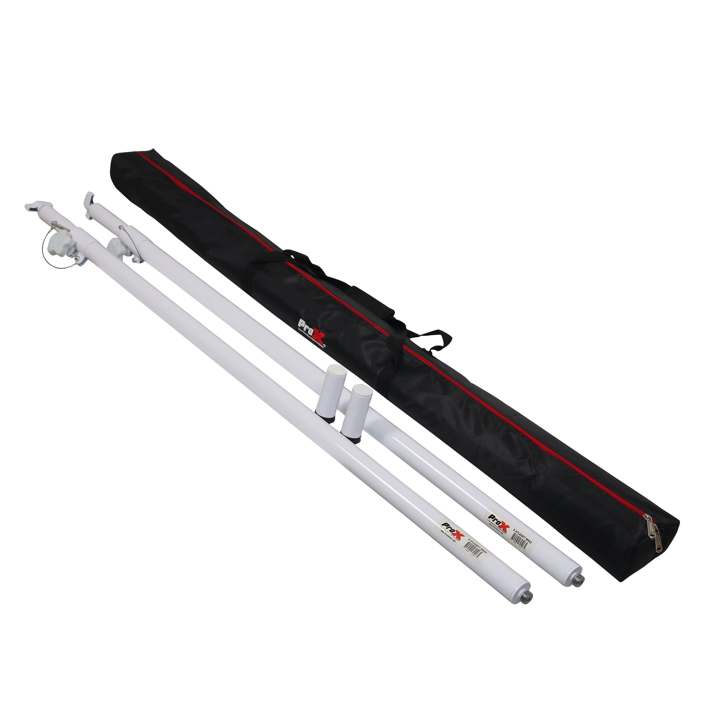 Set of 2 Atlas Telescoping Poles White 56"–96" Adjustable Height