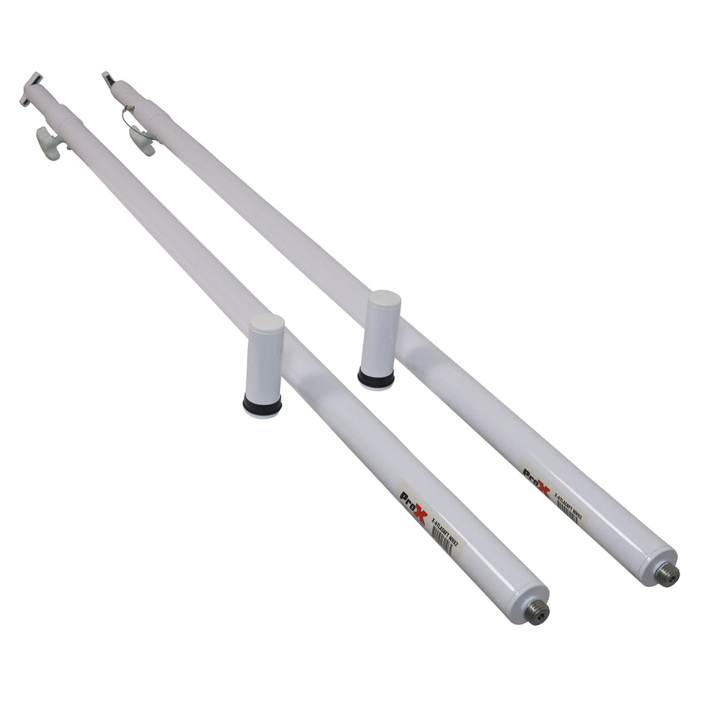 Set of 2 Atlas Telescoping Poles White 56"–96" Adjustable Height