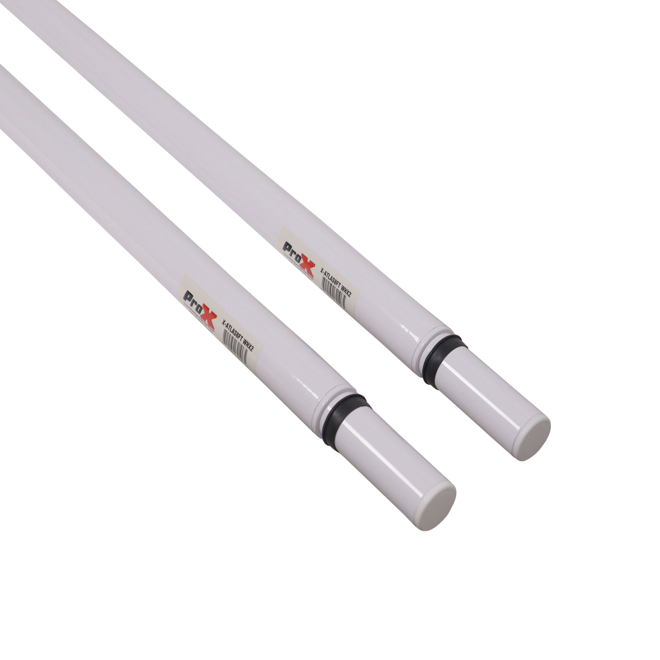 Set of 2 Atlas Telescoping Poles White 56"–96" Adjustable Height