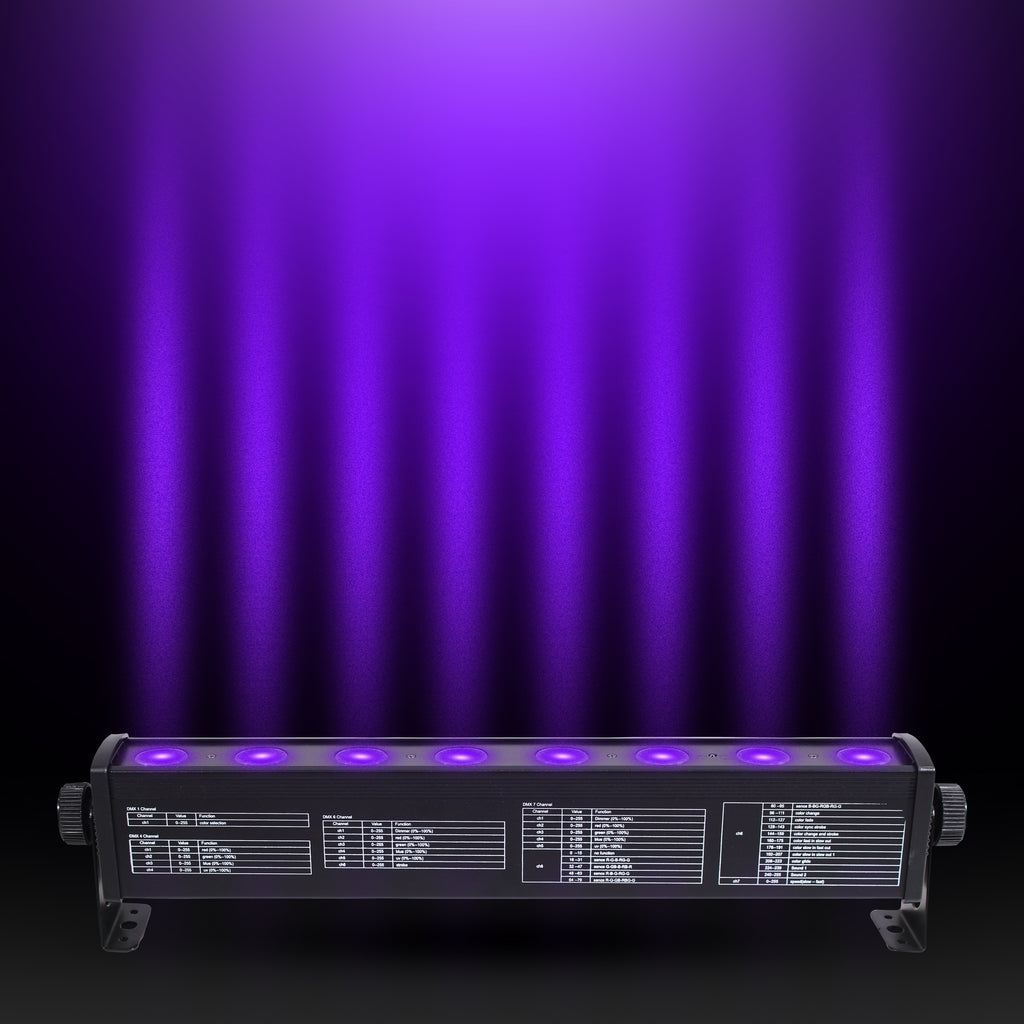 EVO RGB-UV Bar 8 32W High Power RGB-UV LED Wash Light