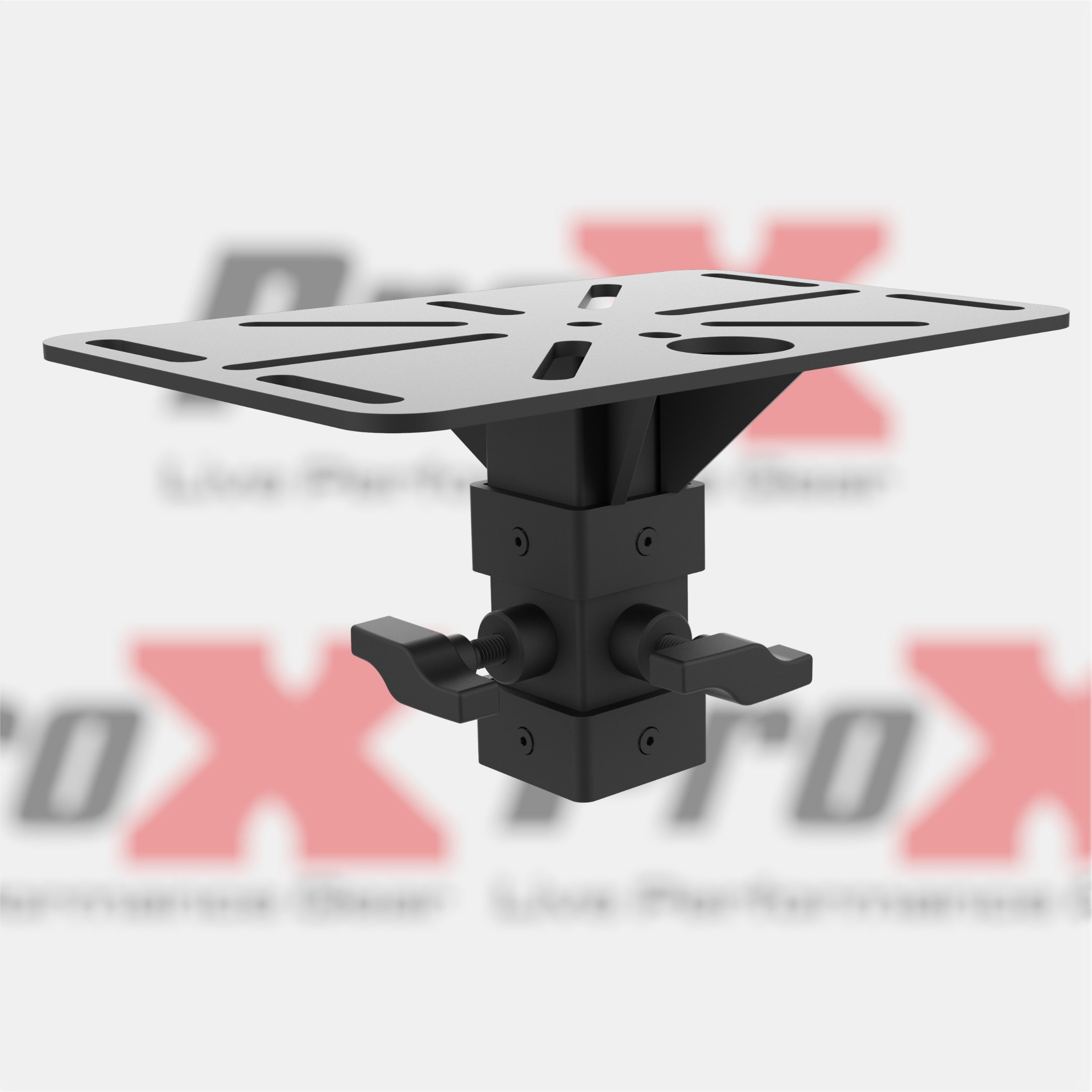2PCS Universal Mounting 12x8" Plate for 1-3/8" Poles for Moving Heads, Projectors and Speakers
